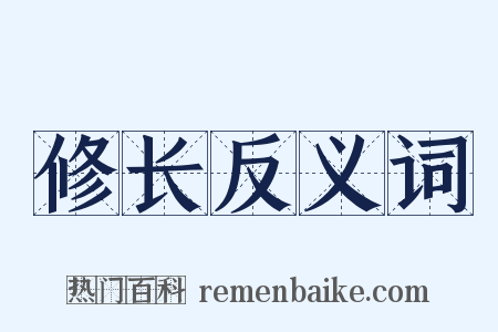 修长反义词是什么意思的图片